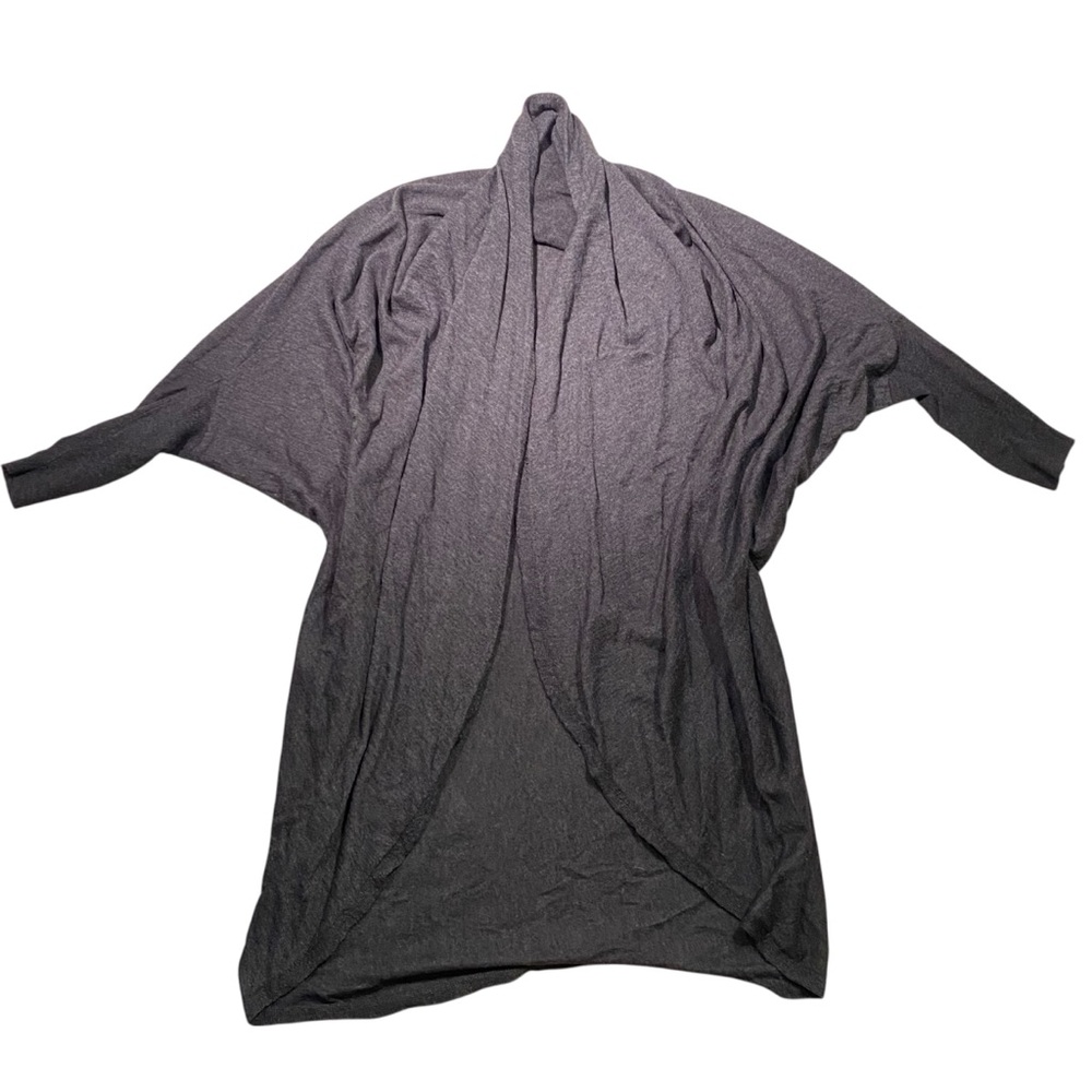 Eileen Fisher Flowy Drape Dark Grey Cardigan Size Small